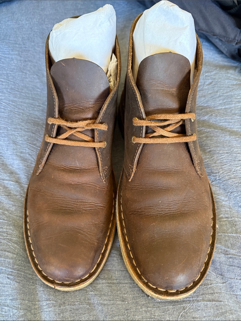 Clarks Men's Chukka Boots in Dark Brown Leather - Picture 3 of 6